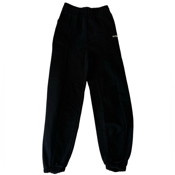 VETEMENTS Heavyweight Seamed Black Jogger Sweatpants Small - Picture 1 of 3